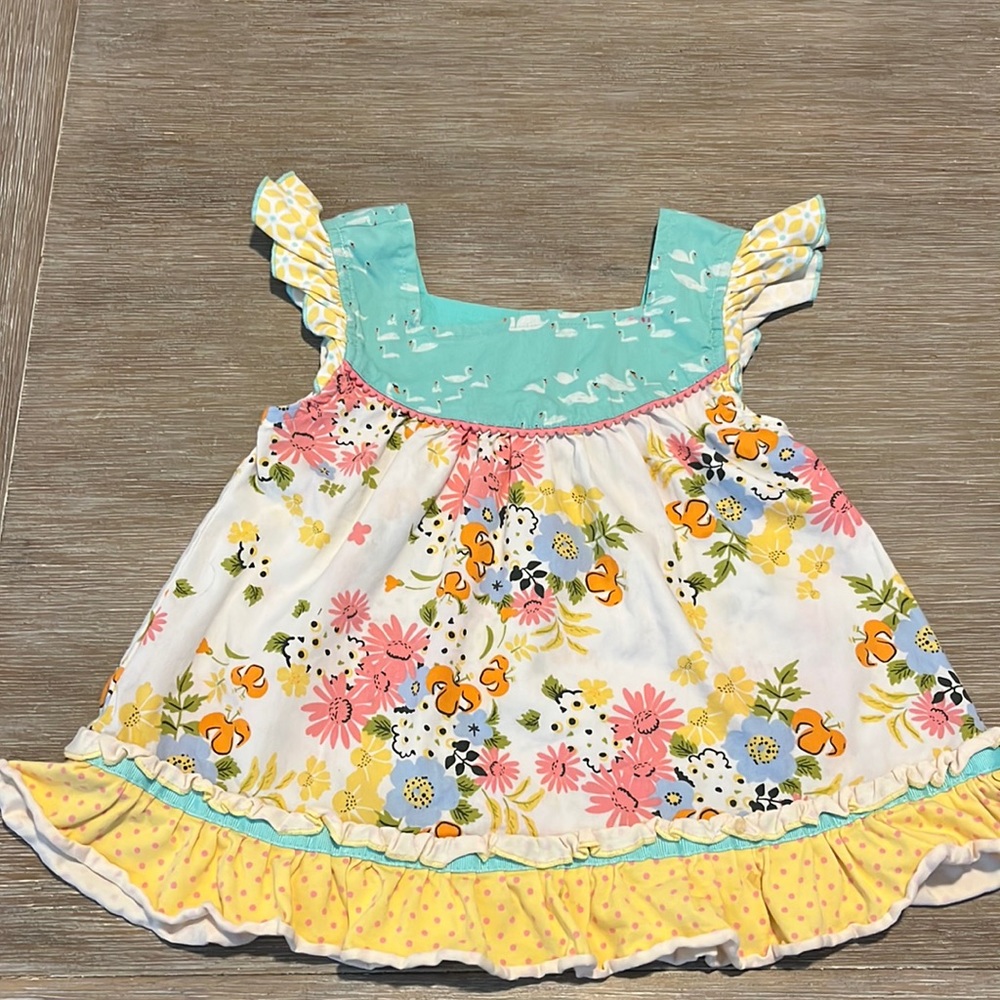 Matilda Jane Spring Ruffle sleeve top/dress. Size 4